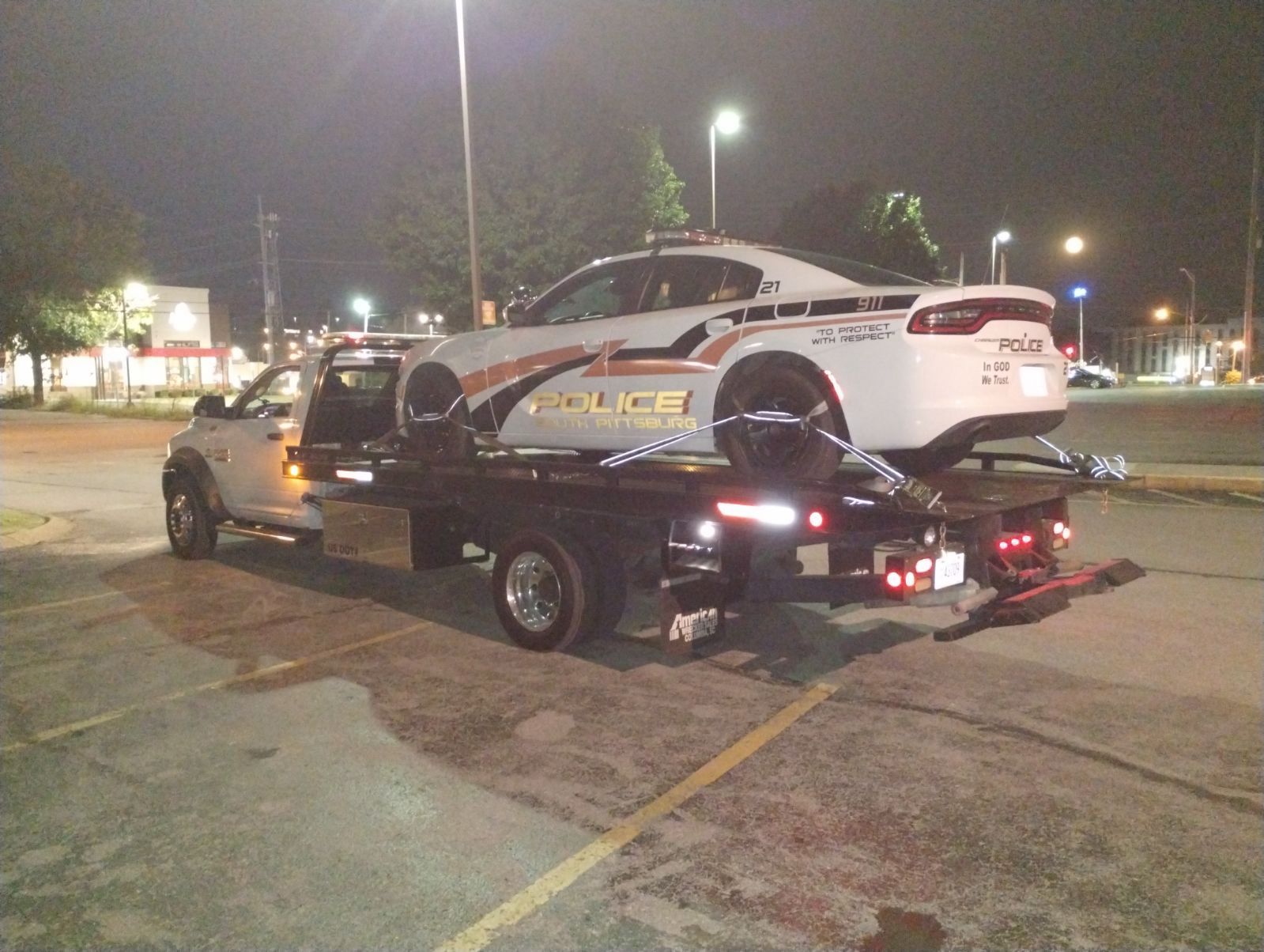 Flatbed towing